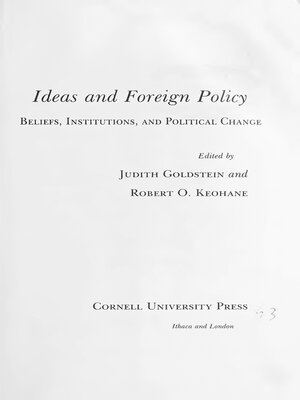 cover image of Ideas and Foreign Policy
